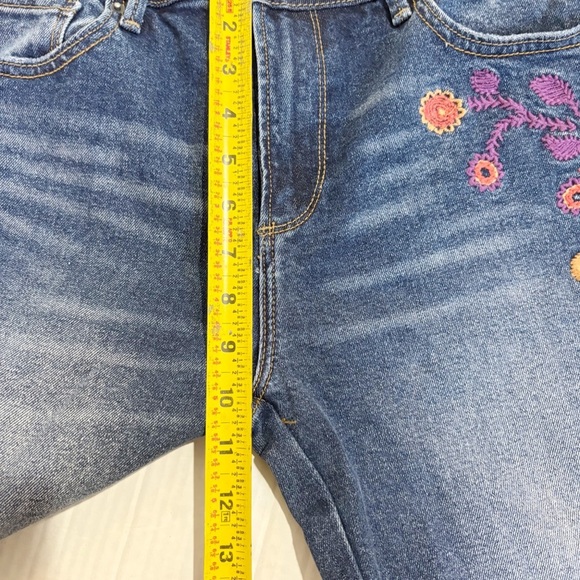 Driftwood Kelly Jeans Floral Embroidered Size 29 Waist 31 Length Bootcut Stretch - Picture 12 of 13